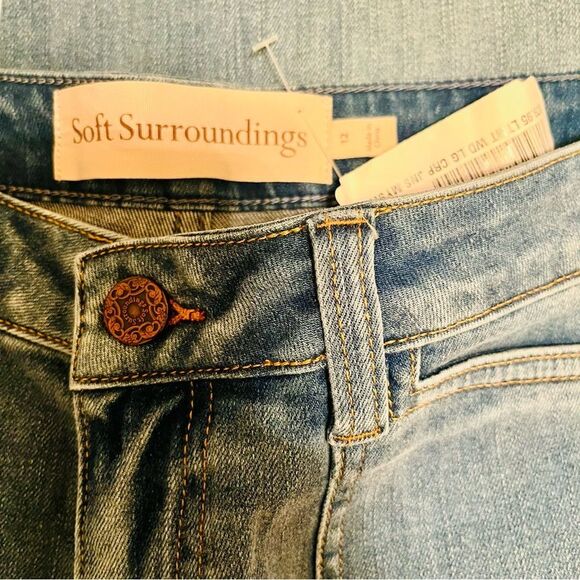 Soft Surroundings Cropped Wide Leg Jeans NWT - Picture 3 of 5